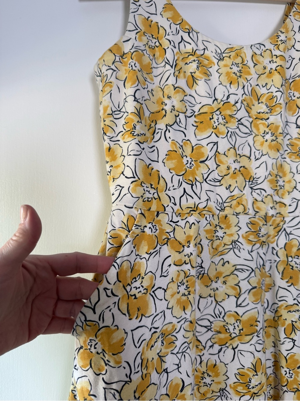 Pact Reverie Jolene Yellow Floral Tie Back Dress Cottagecore Coquette Vacation - Picture 5 of 11